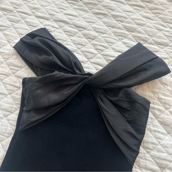 SIMKHAI Celiana Combo Off-The-Shoulder Top in Black - Picture 6 of 13